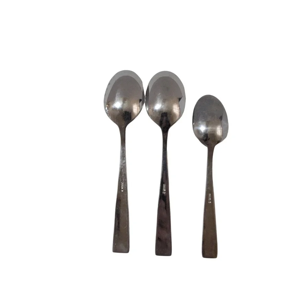 Oneida Tuscany Stainless Steel Spoons‎ Set of 3 Scroll Handle Silverware